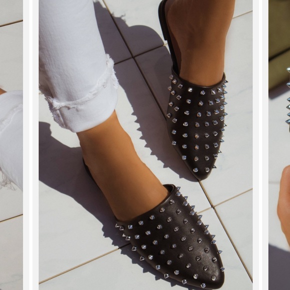 Steve Madden Shoes - Steve Madden Pinpoint slip on studded shoes in black